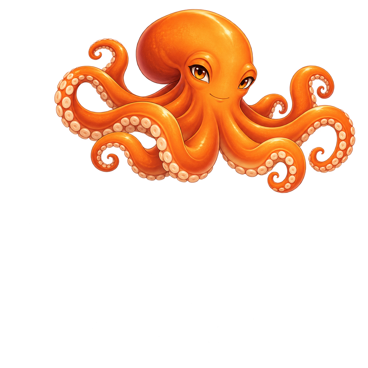 Relaxed anime octopus