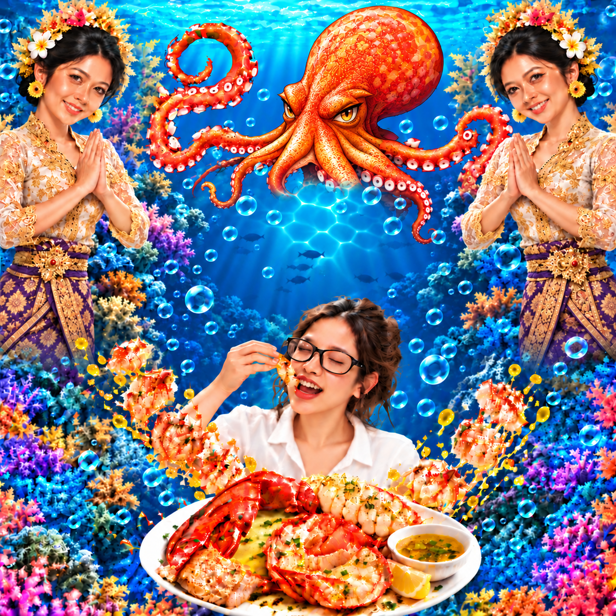 Kanaya octopus and seafood artwork